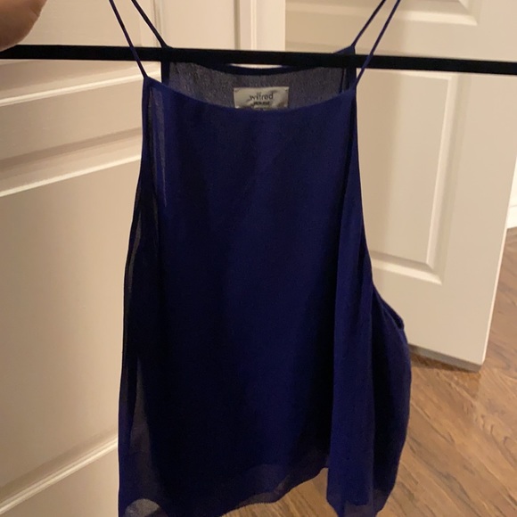 100% silk blouse Wilfred Tank Blouse Size Medium - Picture 3 of 3